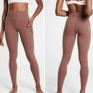 ATHLETA Salutation Stash 7/8 Tight In Mineral Brown Size XS